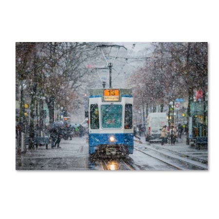 Attila Szabo 'Morning In Zurich' Canvas Art,22x32